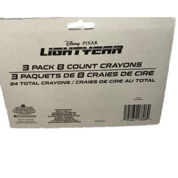 Disney Pixar Lightyear Crayons, 3 Boxes Of 8 Crayons Each, 24 Crayons Total, New - Picture 2 of 2
